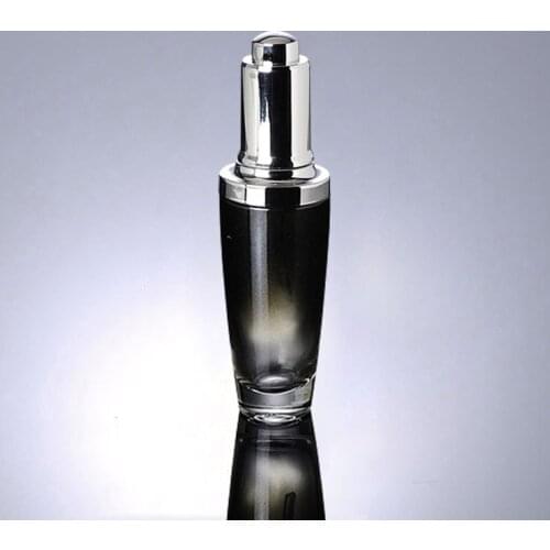 50ml black glass bottle with silver dropper or dropper bottle Cosmetic Packaging