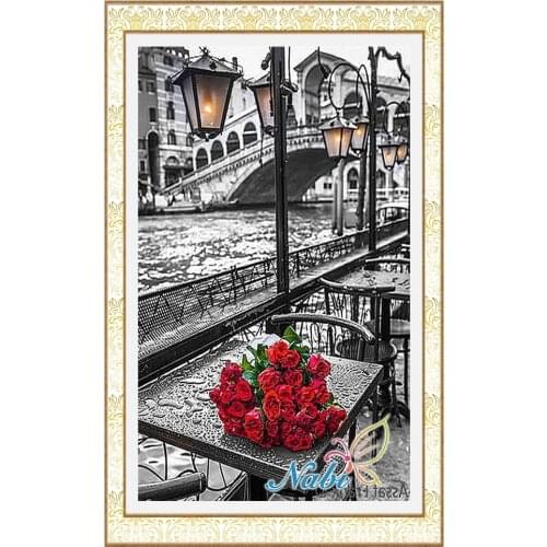 Diamant painting DIY diamond painting cross stitch Needlework diamond mosaic diamond embroidery Paris red umbrella pattern