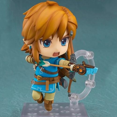 Anime Figures Zelda Link #733 Cute Toys Breath of The Wild PVC Statue Action Figma Model Zelda Collection Brinquedo 10cm Anime F