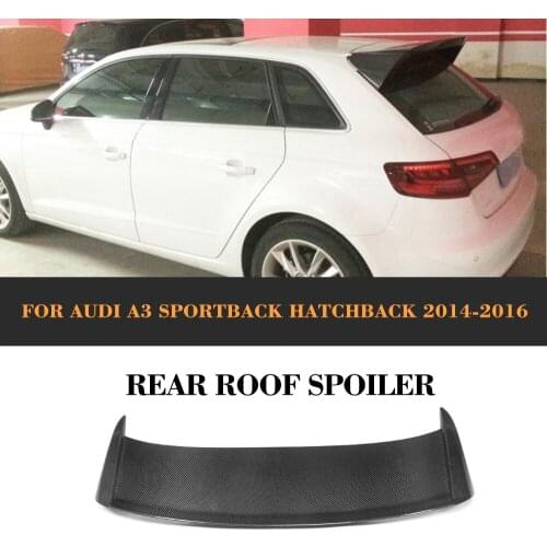 Carbon Fiber Car Rear Trunk Lip Spoiler Wing For Audi A3 Hatchback 2014 2015 2016 Car Cover