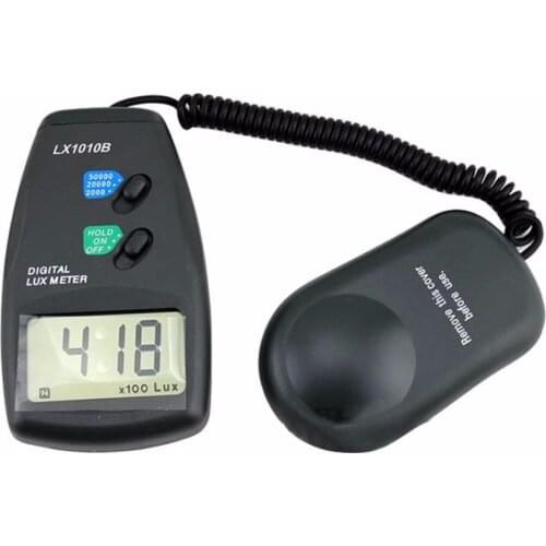 Free Shipping New 3 Range Digital LCD 50,000 Lux Meter Photometer Luxmeter Light meter LX1010B