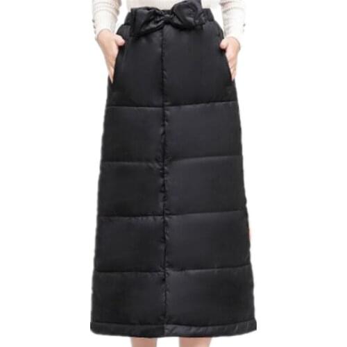 Plus size 3XL! 2020 Autumn winter Korean Style Womens Down Skirt Straight Casual Elegance Sweet Warm Slim a-line Skirts