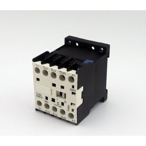 CJX2-K0610 220 Volts Coil 35mm DIN Rail 6A Three Pole 3P 1NO AC Contactor