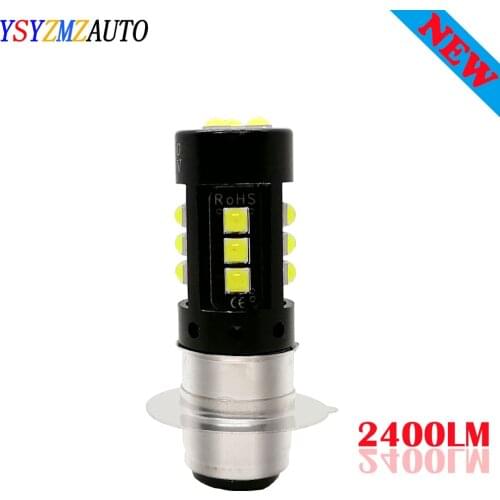 H6 P15D BA20D LED H4 Led Motorcycle Headlight Bulb Fog Light 18SMD 3030LED Hi Lo Lamp Scooter Accessories Moto Headlamp 2400LM