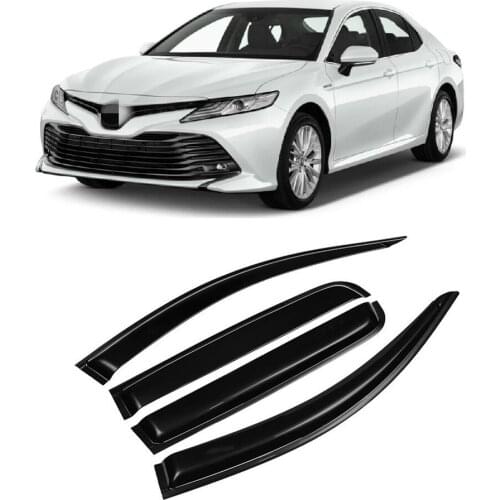 For Toyota Camry 2018 2019 2020 2021+ Side Window Vent Visor Sun Rain Deflector Guard Awnings Shelters Smoke Adhesive Cover Trim