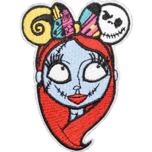 Girls Doll Colorful Embroidery Iron on Patches Kids Cute Cartoon Appliques T-Shirt Jeans DIY Clothing Accessories Custom Sew-on