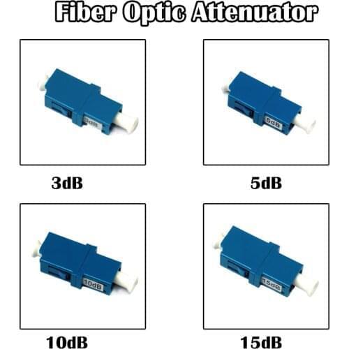 LC Flange Fiber Optic Attenuator 3dB,5dB,10dB,15dB SM Single Mode Simplex UPC FTTH Ethernet Networking