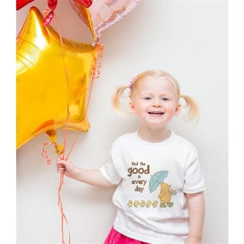 Summer Disney Children Cute Cartoon Winnie The Pooh Friends Baby Short Sleeve Kids T-Shirt White Casual Cozy Harajuku Kawaii