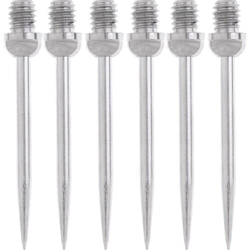 MagiDeal 6 Pieces Harrows Darts Steel Tips Conversion Dart Tip Points 2BA Silver / Black