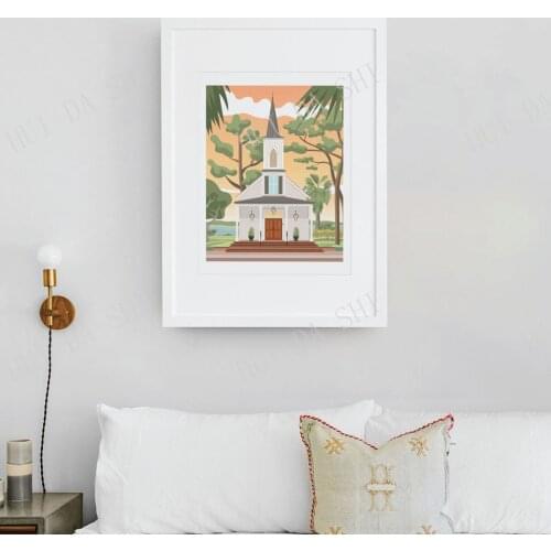 May River Chapel | Palmetto Bluff | Bluffton South Carolina | Montage | Landmark Series Art Prin