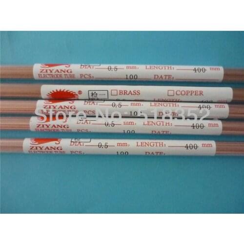 0.5mmx400mm Single Hole Ziyang Copper Electrode Tube for EDM Drilling Machines
