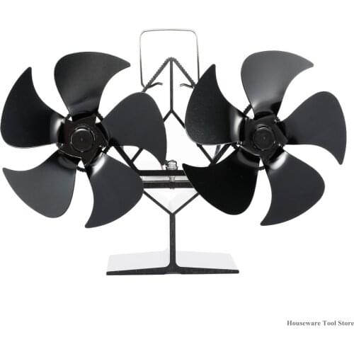 New Mini Heat Powered Stove Fan Small 8 Blade Fan Eco Friendly Quiet Fan Home Efficient Heat Distribution