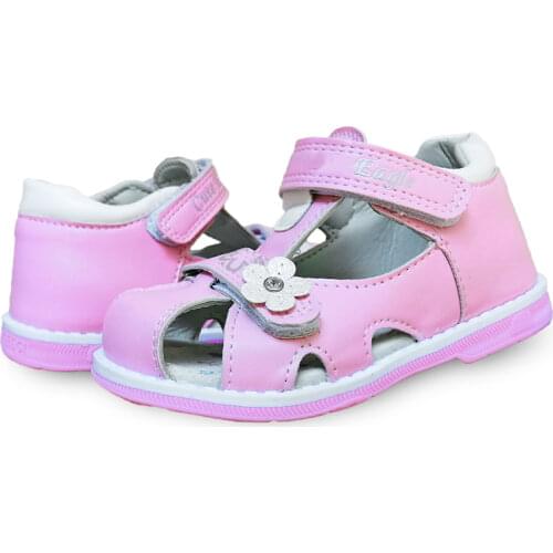 Fashion 1pair Girl PU Orthopedic Shoes , Summer Children Kid Shoes