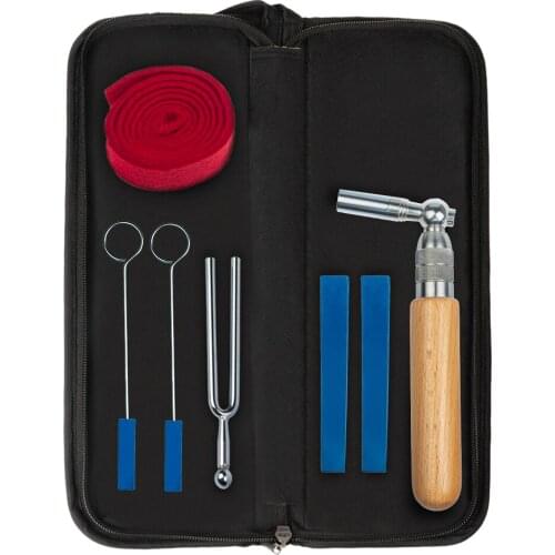 Piano Tuner Kit with Tuning Hammer, Mute Tools, Felt Temperament Strip, Case