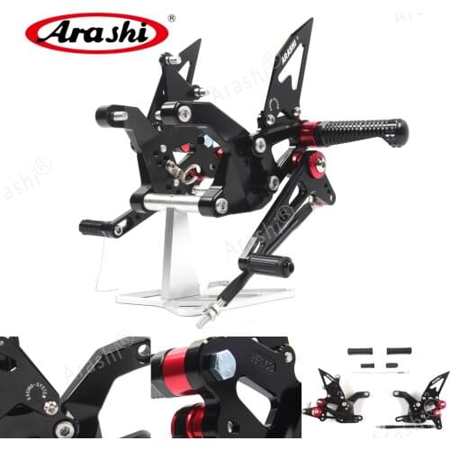 ARASHI CNC Footrest Adjustable Rearset Foot Peg For KAWASAKI Z900 ZR900 2017 2018 2019 Z 900 ZR-900