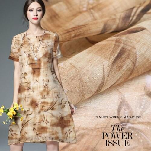 Retro silk linen fabric breathable cheongsam dress natural linen fabric chinese silk fabric wholesale linen cloth