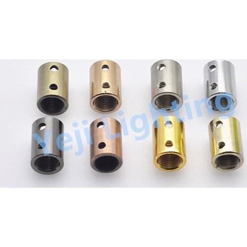 M10 internal tooth thread Lighting connector Iron pipe joint double ways pass tube for steel cable wire led lamp cable clip grip