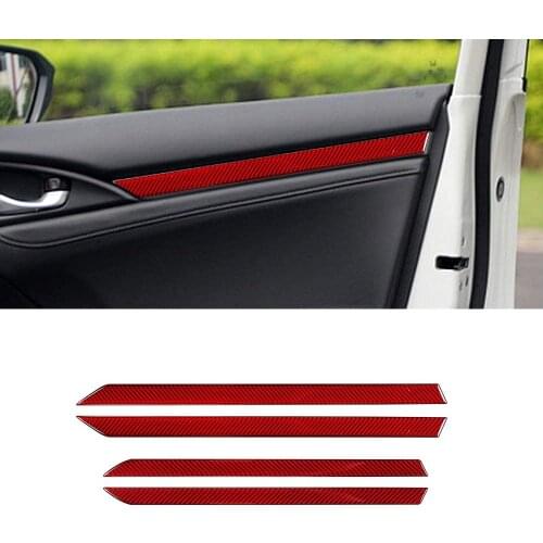 Compatible with Carbon Fiber Special Interior Door Panels Cover Trim for Honda Civic 2016 2017 2018 2019 2020