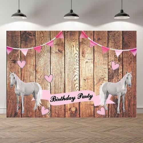 Seekpro Cowboy Cowgirl Horse Country Club Birthday Party Photography Background Photographic Backdrop For Photo Studio Shoot