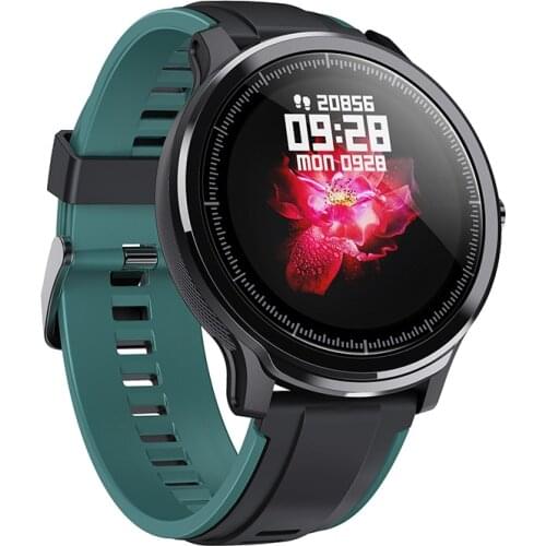 250AMH Big Round Touch Screen Two Color Silicone Band Smartwatch Heart Rate Monitor Wrist Bracelet Smart Watch