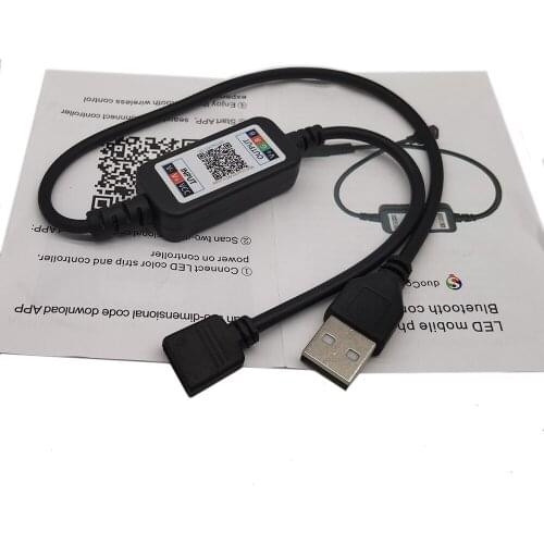 USB RGB Bluetooth-compatible Controller Music Bluetooth Controller For 5050 3528 5630 RGB LED Strip