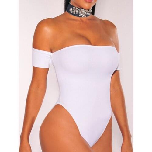 Women Sexy One Piece Swimsuit Swimwear Solid Bodysuit Crochet Bandage Off Shoulder Beach Wear Bathing Suit Monokini Swimsuit