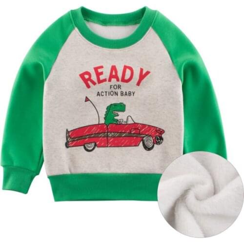 2-8Y boys girls winter fashion sport hoodies cartoon warm fleece sweatshirt children Boys clothes baby kids coat jacket clothing