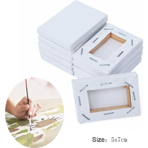 10Piece White Blank Square Artist Canvas For Canvas Oil Painting