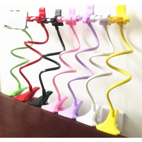1PC Hot Universal Mobile Phone Gooseneck Stand Holder New Stent Flexible Bed Desk Table Clip Bracket for Phone Flexible Holder