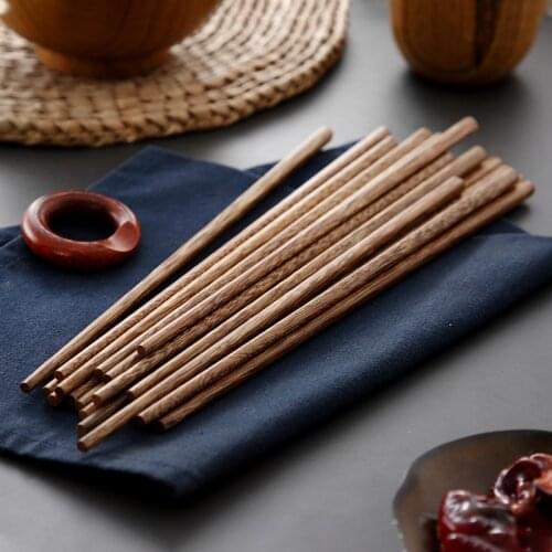 10Pairs/Lot Nature Wood Chopsticks Without Lacquer Wax Household Health Tableware Sushi Chinese Chopstick Restaurant Supplies