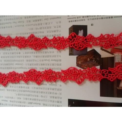 15Y 2cm red openwork lace flower shape bracelet clothing accessories and decorative objects