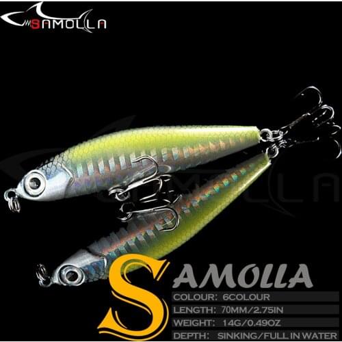 2021 Pencil Fishing Lure Sinking Weights 14g Artificial Bionics Bait Pesca Saltwater Lures For Big Sea Bass Fish Leurre De Peche