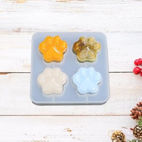 4-cup DIY Handmade Mold Cats Claw Silicone Mirror Easy To Demold Resin Baking Mold Cake Mould Mirror Cat Claw Mould