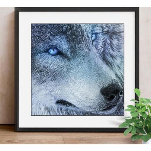 5D DIY Diamond Painting Full Square Wolf Head Diamond Mosaic Animal Diamond Embroidery Cross Stitch Drill Home Decor