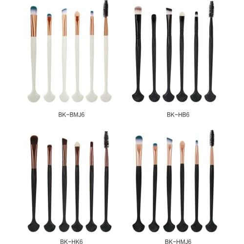 6Pcs Makeup Brush Set Professional Foundation Blush Eyeshadow Consealer Eyeshadow Blending Foundation Powder Eyebrow Brush