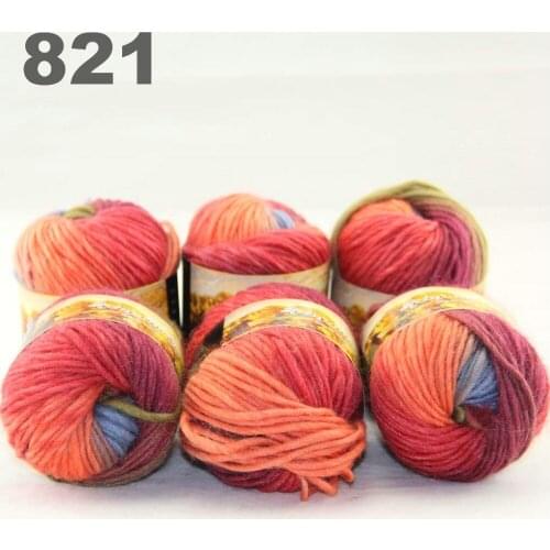 6x50gr Skeins NEW Chunky Hand Coarse Knitting Scores wool yarn 821