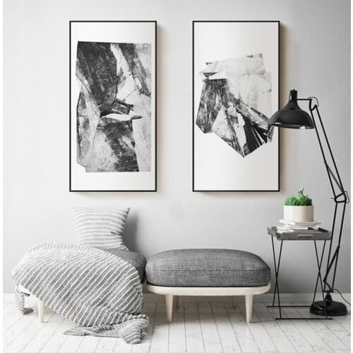 Abstract Graffiti Ins Black and White geometry Canvas Printing Paintings Posters Wall Art Pictures for Living Room Home Decor