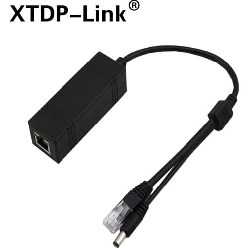 IEEE802.3af 12v poe adapter cable rj45 dc 5.5*2.1mm for non-poe ip camera/ip phone/wifi ap splitter injector output 12V 1.5A