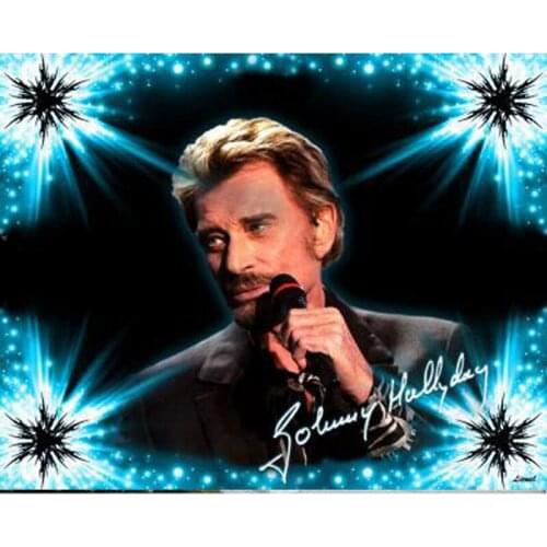 Diy Diamond Embroidery Johnny Hallyday Diamond Painting Cross Stitch Diamond Mosaic Embroidery With Home Decoration