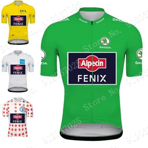 Alpecin Fenix France Tour Leader 2021 Mens Cycling Jersey Short Sleeve Summer Bike Shirt Tops MTB Wear Uniform Maillot Ropa