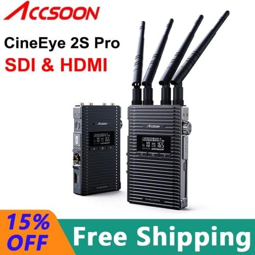 ACCSOON CineEye 2S Pro Wireless Transmitter Receiver SDIHDMI Dual Band 1200ft Image Video Transmission for Android IOS Camera