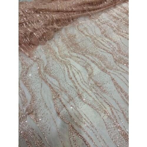 SYJ-111673 glued glitter lace fabric for evening dress on sale embroidery mesh material