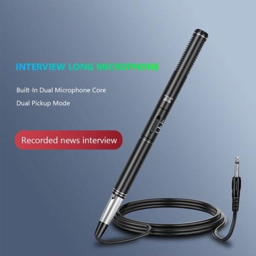 CF-01 Professional Outdoor Live Interview Long Microphone Recording Mic for DSLR Camera Video Camcorder