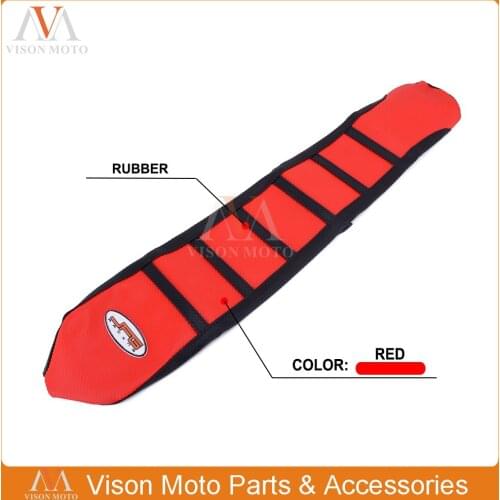 Pro Ribbed Red Gripper Soft Seat Cover For Honda CRF250R 04-09 CRF450R 03-08 CRF250X CRF450X Motorcycle Enduro Offroad