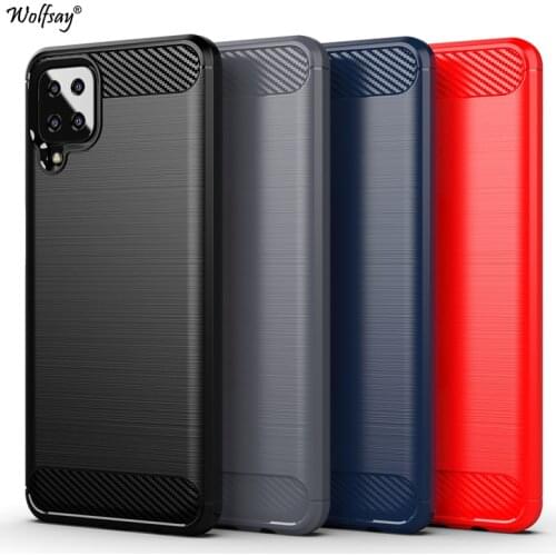 For Samsung Galaxy A12 Case Fiber Soft Silicone Cover For Samsung A12 Case Armor Cover Rubber Cover For Samsung Galaxy A12 Case