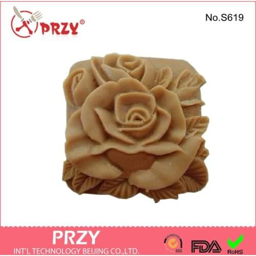 Flower Silicon Soap Mold Fondant Cake Decoration Mold Handmade Soap Mold Aroma Stone Moulds Silicone Rubber PRZY Eco-friendly