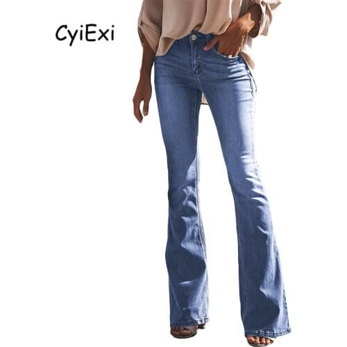 CyiExi Womens High Jeans