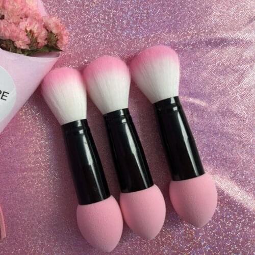 Brand New 1pc Professional Blusher Cosmetics Foundation Blush Nylon Make Up Brush Two Heads Tool Kit Hot pinceaux de maquillage