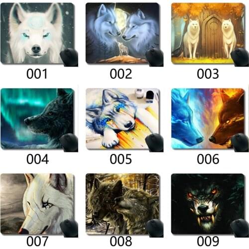 Gaming Mouse Pad Custom,Animal wolf hollow Mousepad Nonslip Rubber Backing