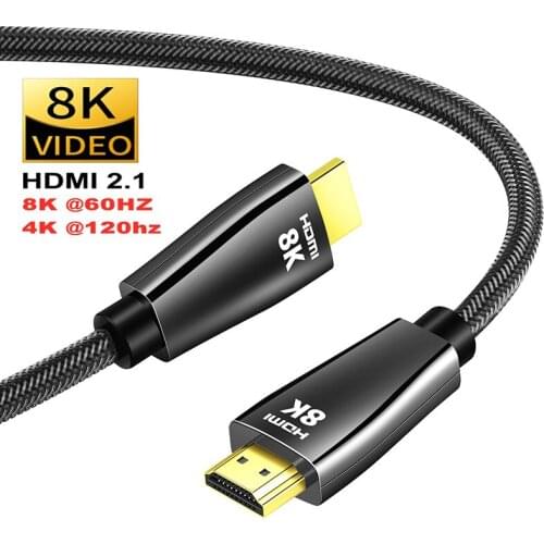 HDMI 2.1 Cables 8K 60Hz 4K 120Hz 48Gbps bandwidth ARC MOSHOU Video Cord for Amplifier TV High Definition Multimedia Interface